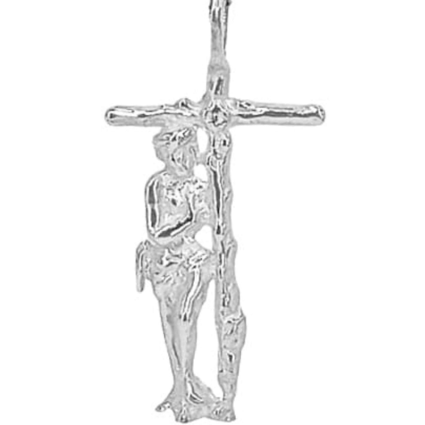 CRUZ CRISTO DE TACORONTE PLATA ACABADO PLATEADO LABRADO BRILLO