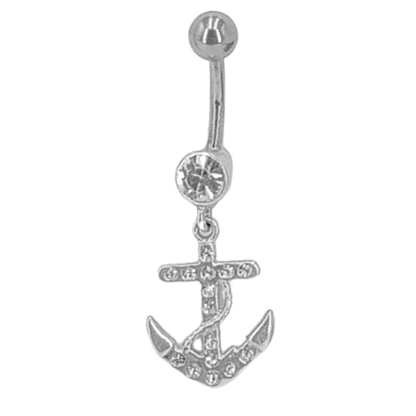 PIERCING PLATA Y ACERO QUIRURGICOACABADO EN PLATEADO Y CIRCONITAS