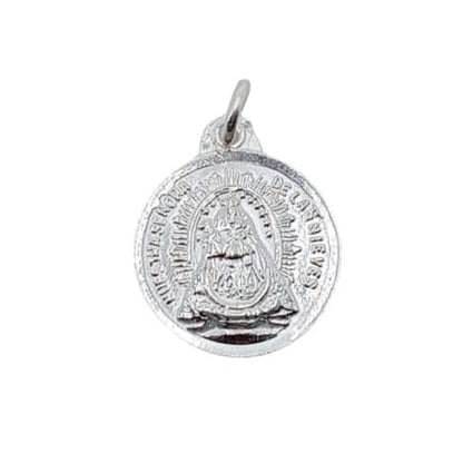MEDALLA VIRGEN DE LAS NIEVES PLATA ACABADO EN PLATEADO