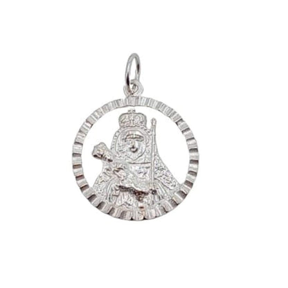 MEDALLA SILUETA VIRGEN DE CANDELARIA ACABADO EN PLATEADO