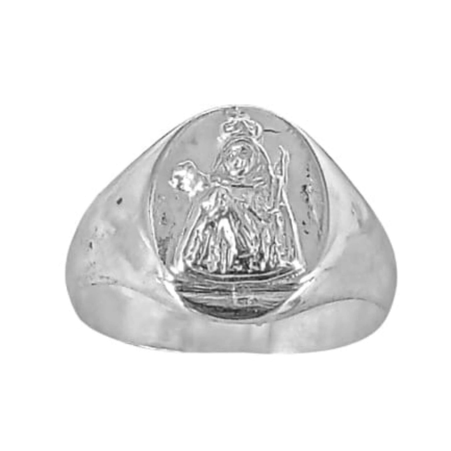 SELLO VIRGEN DE CANDELARIA PLATA ACABADO PLATEADO RELIEVE