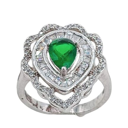 ANILLO PLATA ACABADO RODIO Y CIRCONITAS