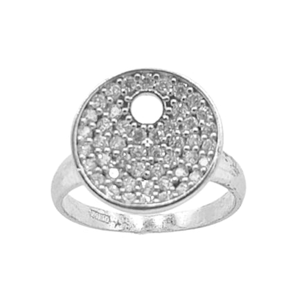 ANILLO PLATA ACABADO EN RODIO CIRCONITAS