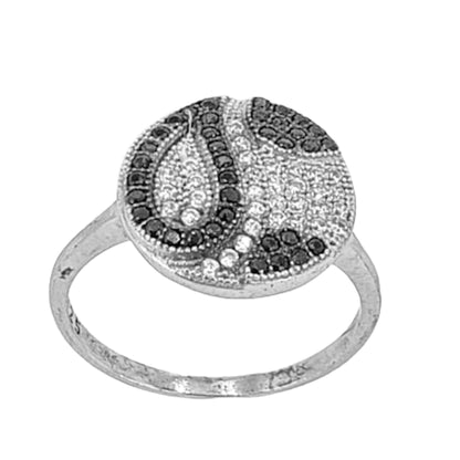 ANILLO PLATA ACABADO RODIO CIRCONITAS