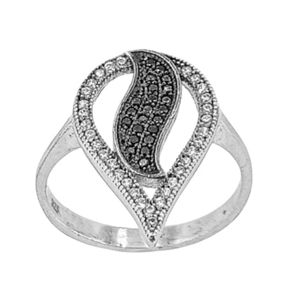 ANILLO PLATA ACABADO RODIO CIRCONITAS