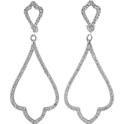 PENDIENTES PLATA ACABADO RODIO CIRCONITAS GLAMOUR