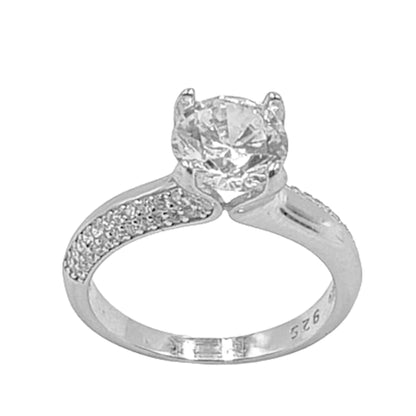 SOLITARIO PLATA ACABADO RODIO CIRCONITAS