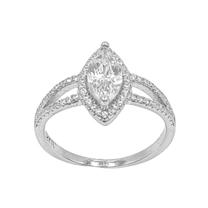 ANILLO PLATA ACABADO RODIO CIRCONITAS