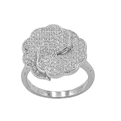 ANILLO PLATA ACABADO RODIO CIRCONITAS