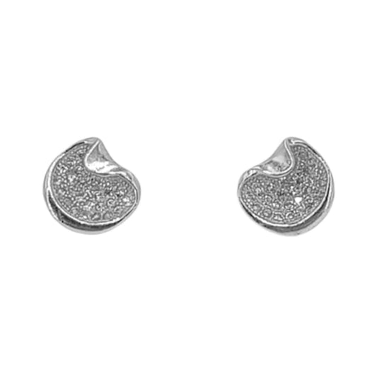 PENDIENTES PLATA ACABADO RODIO CIRCONITAS CIERRE PRESION