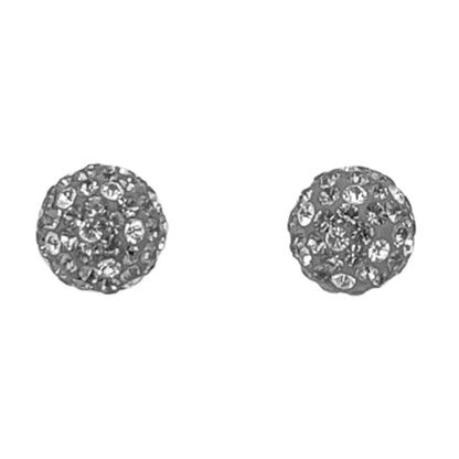 PENDIENTES PLATA MULTIPIEDRA ACABADO PLATEADO CIERRE PRESION CIRCONITAS