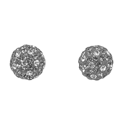 PENDIENTES PLATA MULTIPIEDRA ACABADO PLATEADO CIERRE PRESION CIRCONITAS