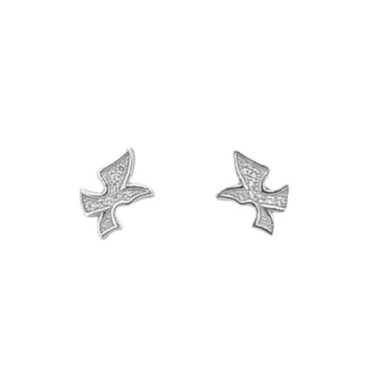 PENDIENTES PLATA ACABADO RODIO CIRCONITAS CIERRE PRESION