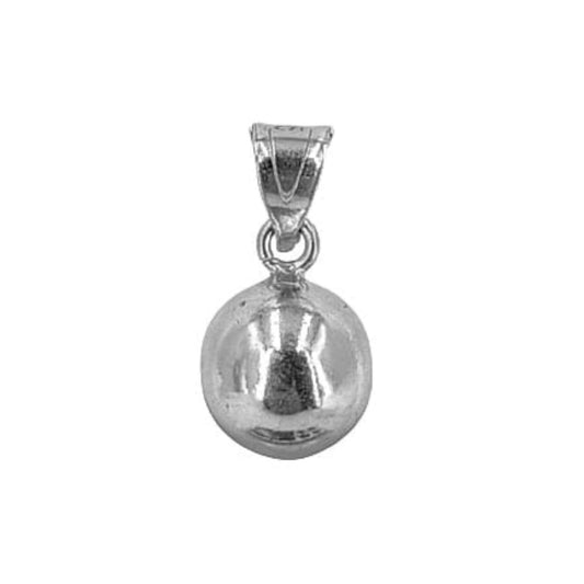 COLGANTE BOLA PLATA ACABADO RODIO LISO BRILLO