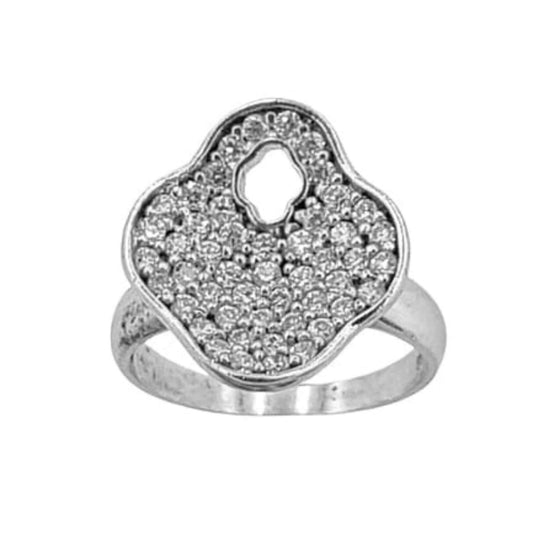 ANILLO PLATA ACABADO RODIO CIRCONITAS