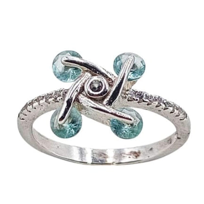 ANILLO PLATA ACABADO RODIO CIRCONITAS