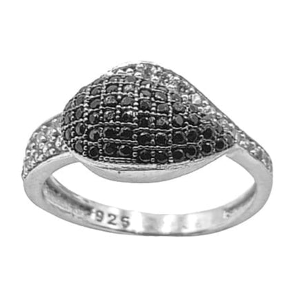 ANILLO PLATA ACABADO RODIO CIRCONITAS