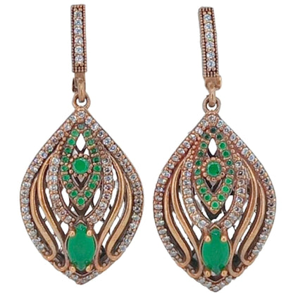 PENDIENTES PLATA BRONCE ACABADO PLATEADO PIEDRAS NATURALES CIRCONITAS CIERRE CATALAN