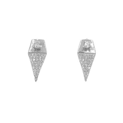 PENDIENTES PLATA ACABADO RODIO CIRCONITAS CIERRE PRESION