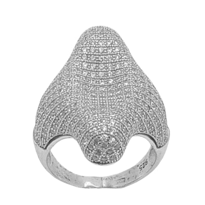 ANILLO PLATA ACABADO RODIO MICRO CIRCONITAS