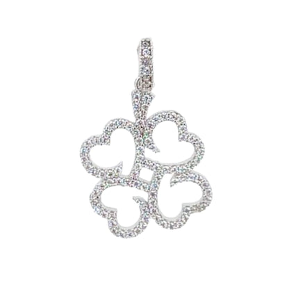 COLGANTE CORAZON PLATA ACABADO RODIO CIRCONITAS