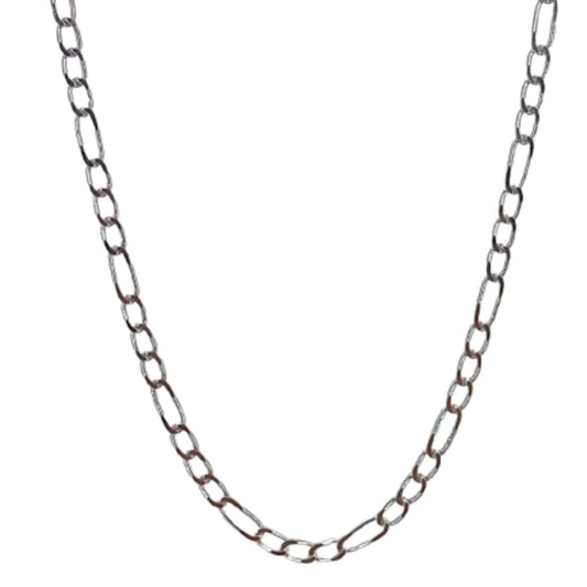 SILVER CHAIN ​​WITH RHODIUM FINISH, 60 CM LONG