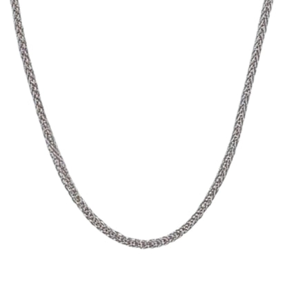 CADENA PLATA ACABADO RODIO 45CM