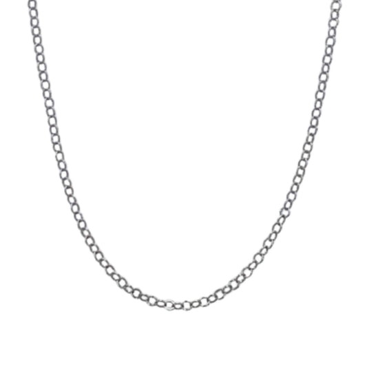 SILVER CHAIN ​​RHODIUM FINISH 45CM