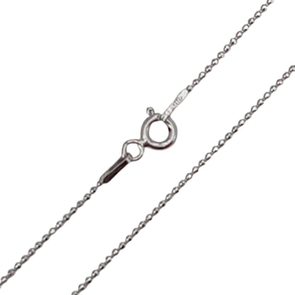 CADENA PLATA ACABADO RODIO 45CM