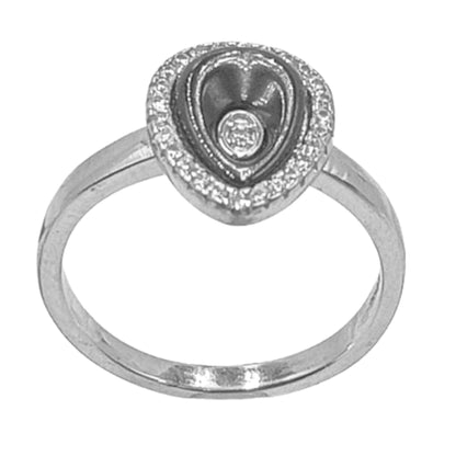 ANILLO PLATA CERAMICA NEGRA ACABADO RODIO CIRCONITAS