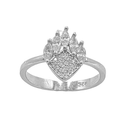 ANILLO PLATA ACABADO RODIO CIRCONITAS