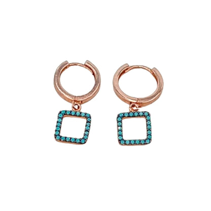 AROS PLATA ACABADO ROSA LISO TURQUESAS NATURALES