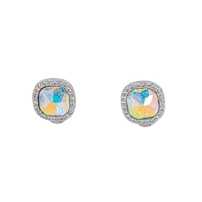 PENDIENTES PLATA ACABADO RODIO CIRCONITA MULTICOLOR CIERRE CATALAN