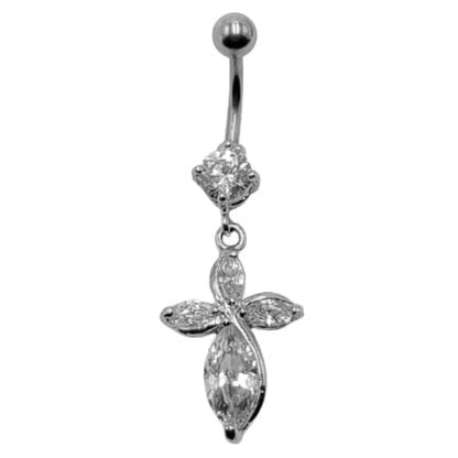 PIERCING PLATA ACABADO RODIO ACERO QUIRURGICO