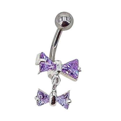 PIERCING PLATA ACABADO PLATEADO Y ACERO QUIRURGICO CIRCONITAS