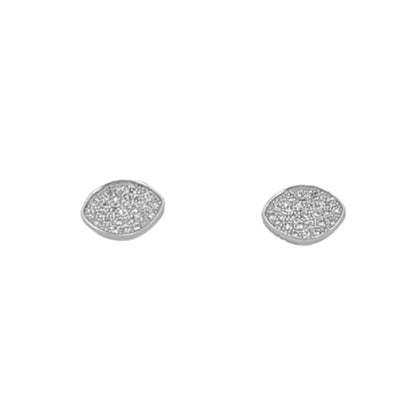 PENDIENTES PLATA ACABADO RODIO CIRCONITAS CIERRE PRESION
