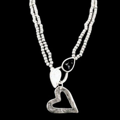 COLLAR ZAMAK CORAZON Y CIRCONITA