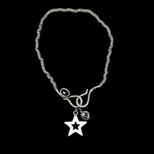 COLLAR ZAMAK ESTRELLA LUNA Y SOL