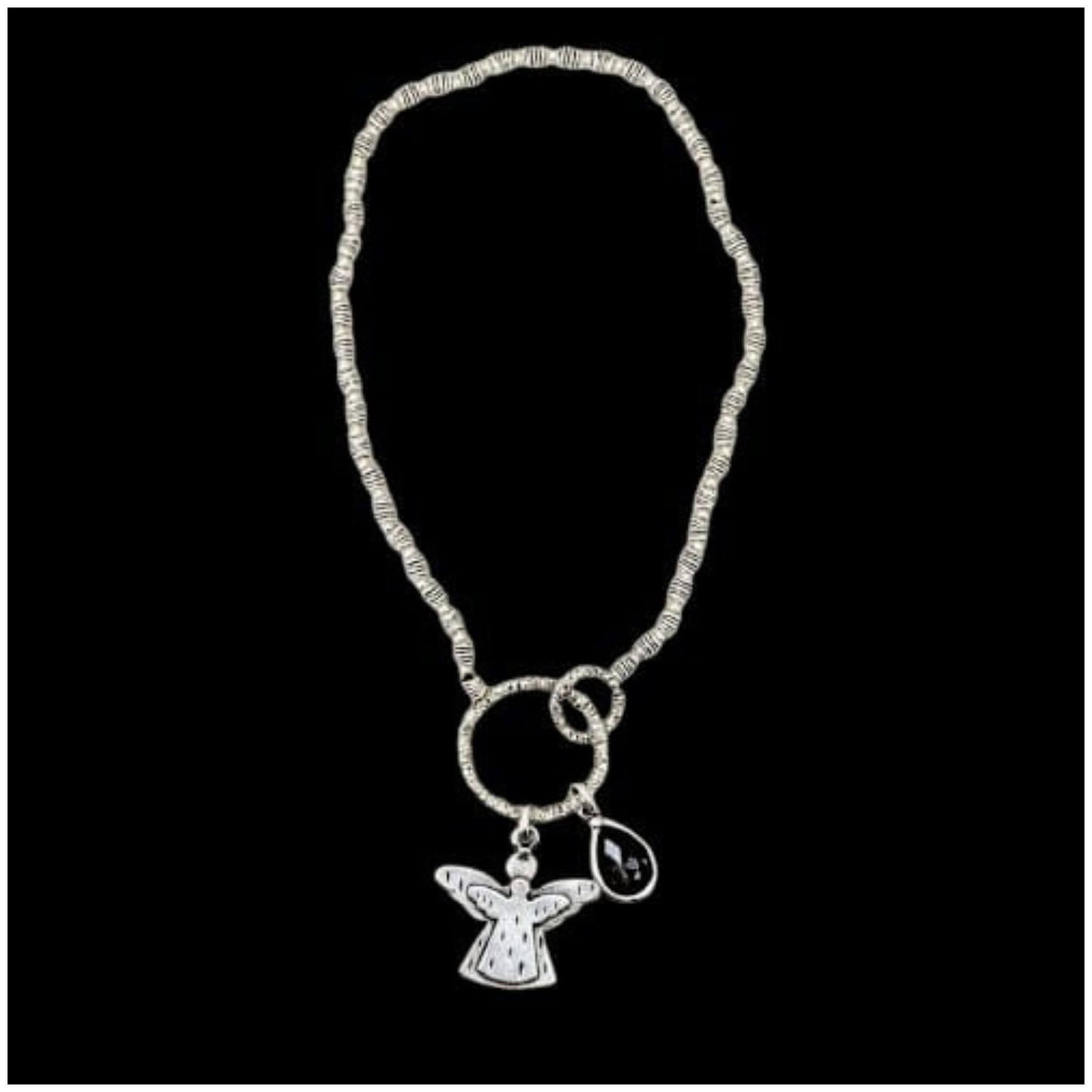 COLLAR ZAMAK ANGEL Y CIRCONITA