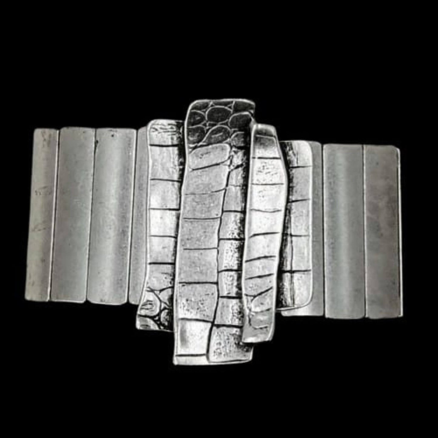 PULSERA BRAZALETE ZAMAK DISEÑO MODERNO EXCLUSIVO CON NAYLO ELASTICO