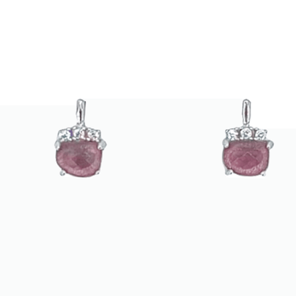 Pendientes Plata Rodio con Circonitas Elegantes