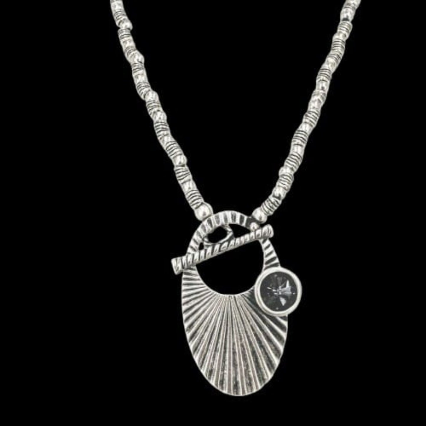 Collar de ZAMAK con Circonita - Diseño Abanico