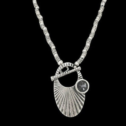 Collar de ZAMAK con Circonita - Diseño Abanico