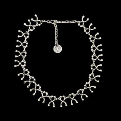 Collar de ZAMAK - Efecto Lluvia de Plata