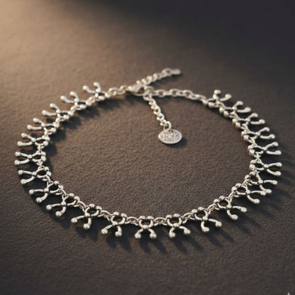 Collar de ZAMAK - Efecto Lluvia de Plata