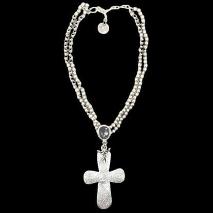 COLLAR CRUZ ZAMAK CON CIRCONITA