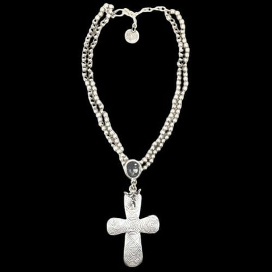 COLLAR CRUZ ZAMAK CON CIRCONITA