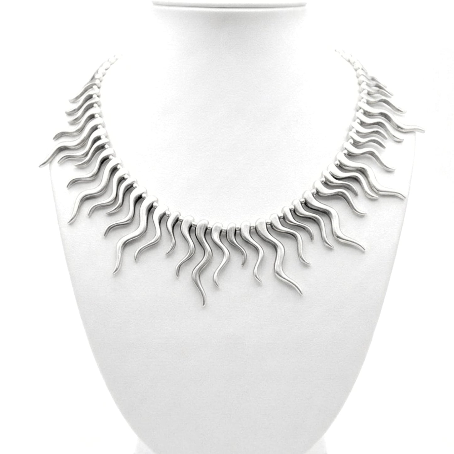 Collar Gargantilla Sol Zamak Plateado | Joyería Exclusiva Hipoalergénica