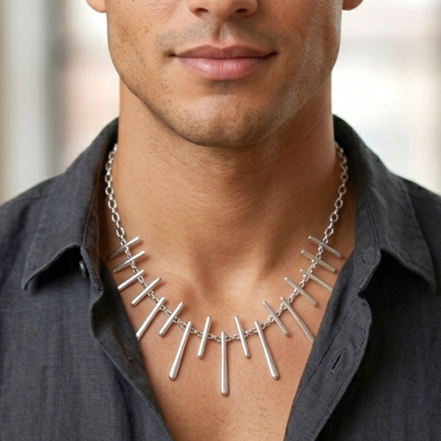 Collar Gargantilla Volumen Plateado | Joyería Osnor