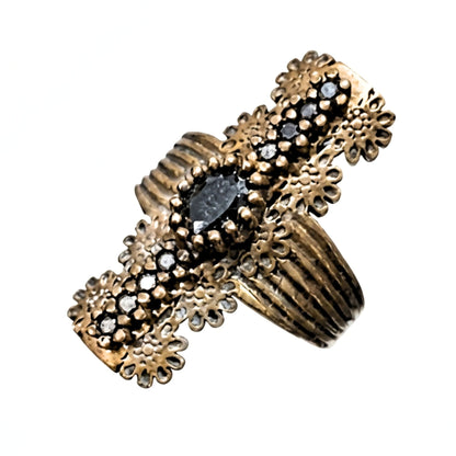Sortija Vintage Mujer | Plata y Bronce con Piedras Naturales | Joyería Osnor